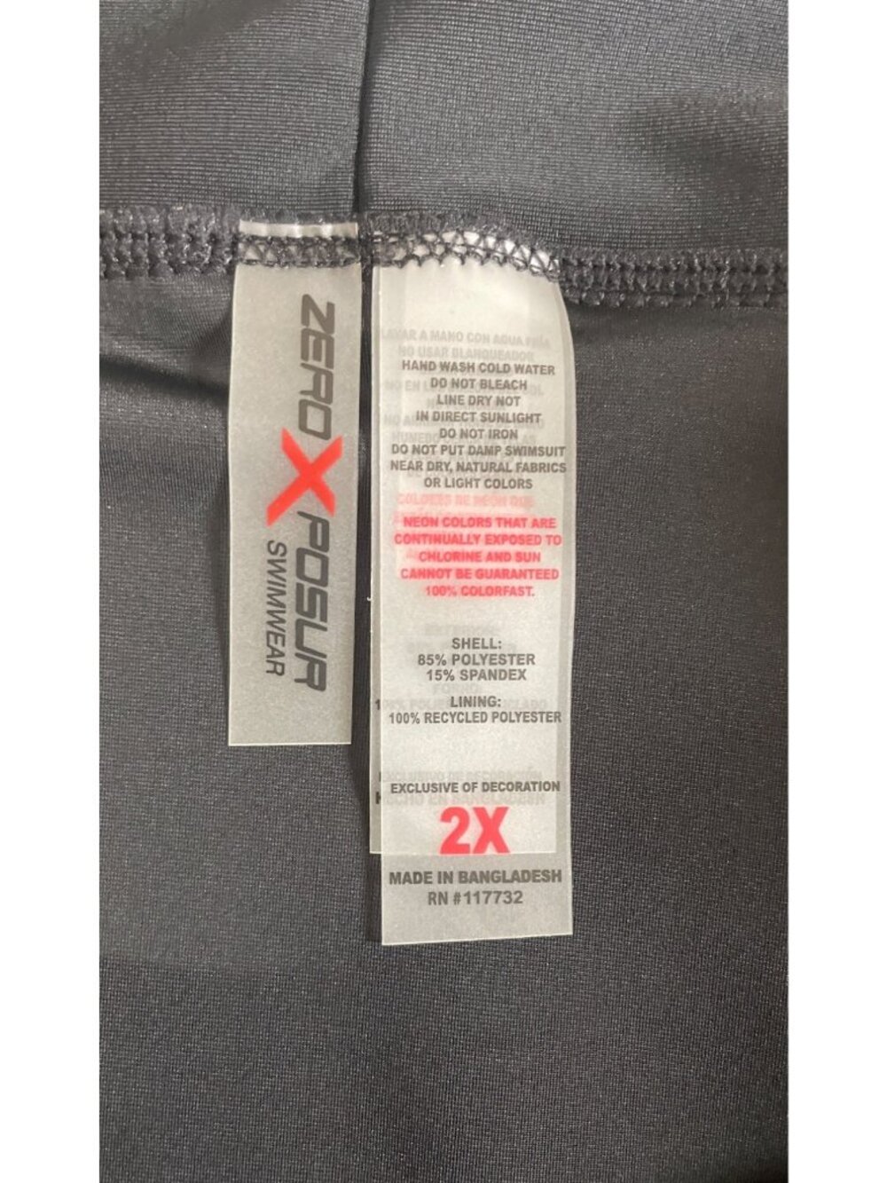 ZeroXposur Womens Size 2X Black UPF 30+ Quick Dry Sport Swing Skirtini - Picture 9 of 10